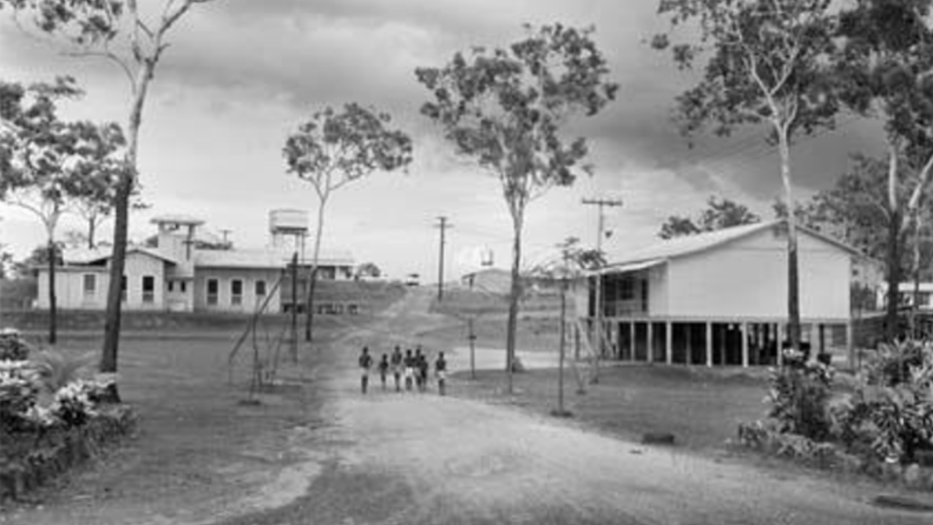 A historic healthcare facility near Darwin where leprosy treatment and surgery were provided.