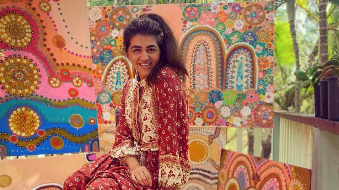 Portrait of First Nations artist Jacinta-Rai Ridgeway-Maahs, whose artwork features on The Leprosy Mission Shop's Lemon Myrtle collection for NAIDOC Week
