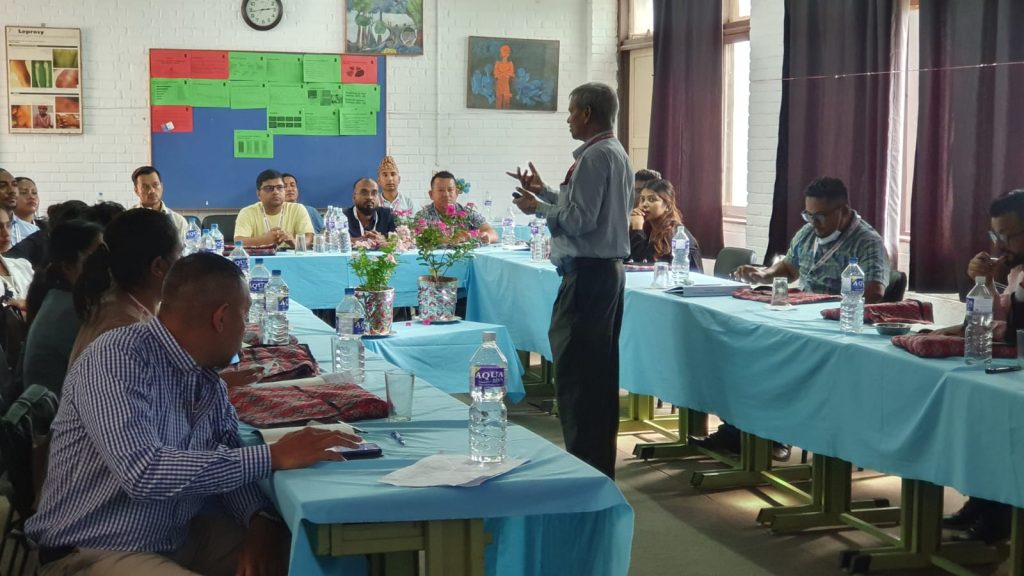 Dr Zeki participating in medical training on leprosy in Nepal.
